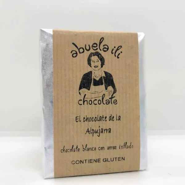 Chocolate blanco con arroz