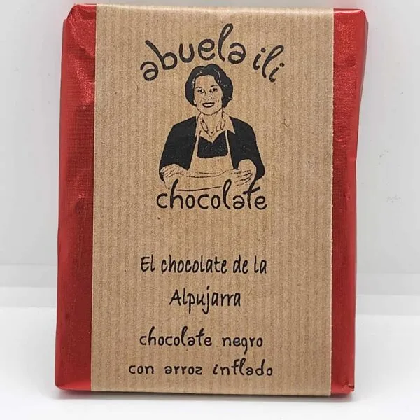 Chocolate negro con arroz