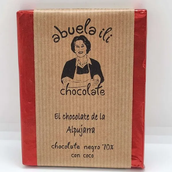 Chocolate negro con coco