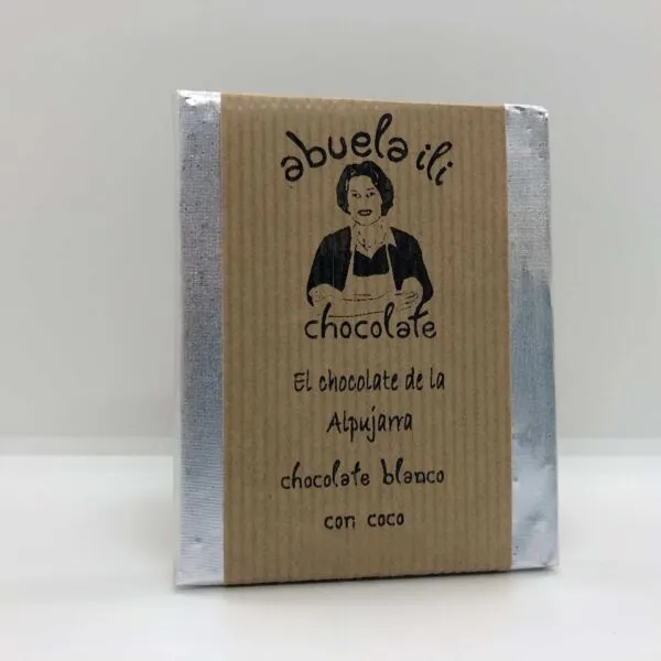 Chocolate blanco con coco