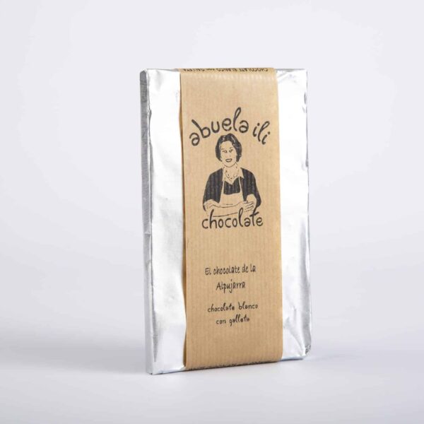 Chocolate blanco con galleta