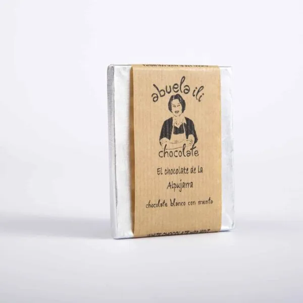 Chocolate blanco con menta