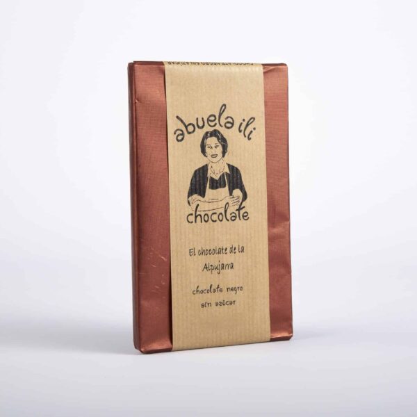 Chocolate negro sin azúcar artesanal Abuela Ili elaborado en la Alpujarra